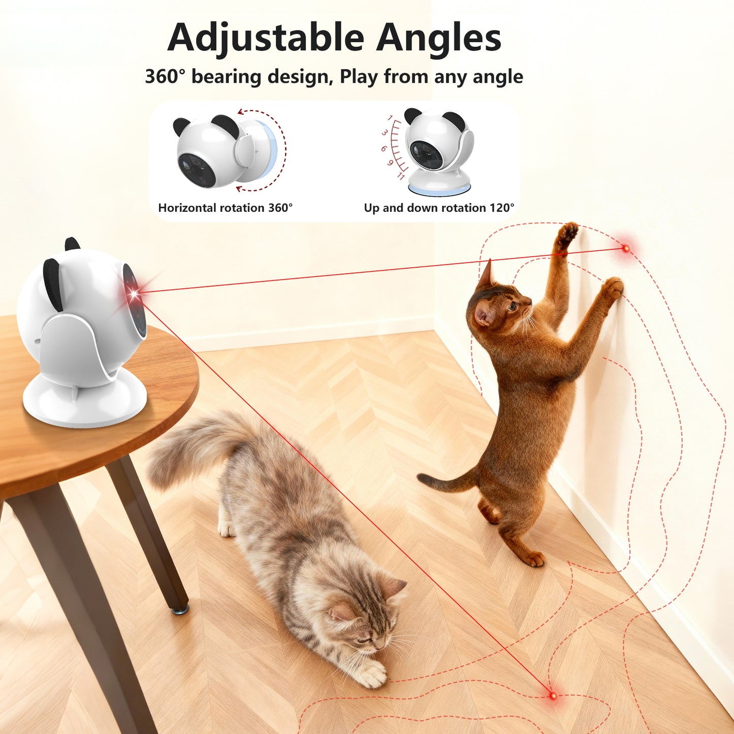 BENTOPAL Quiet Rechargeable Laser Pet Toy
