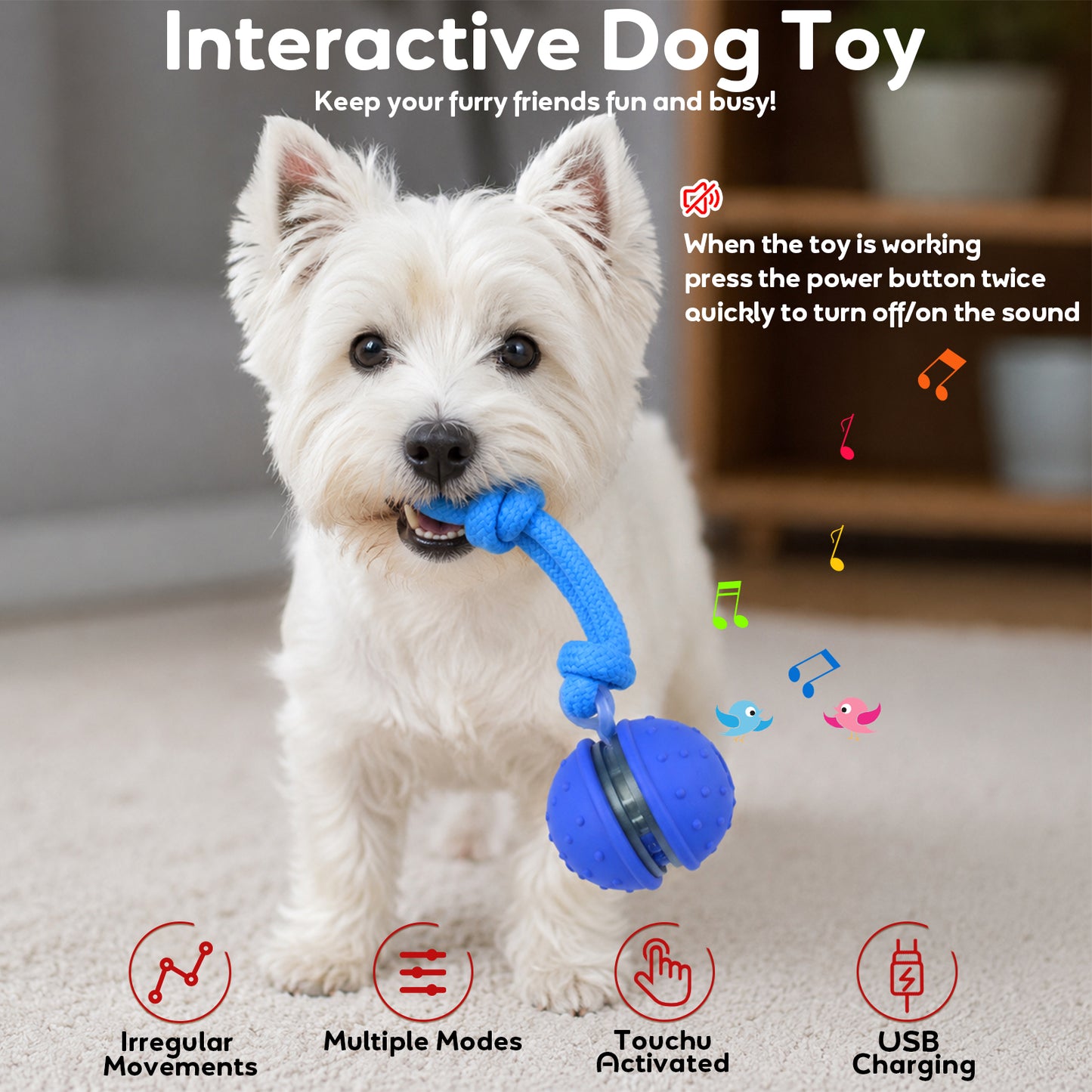 BENTOPAL Electric Dog Chew Toy