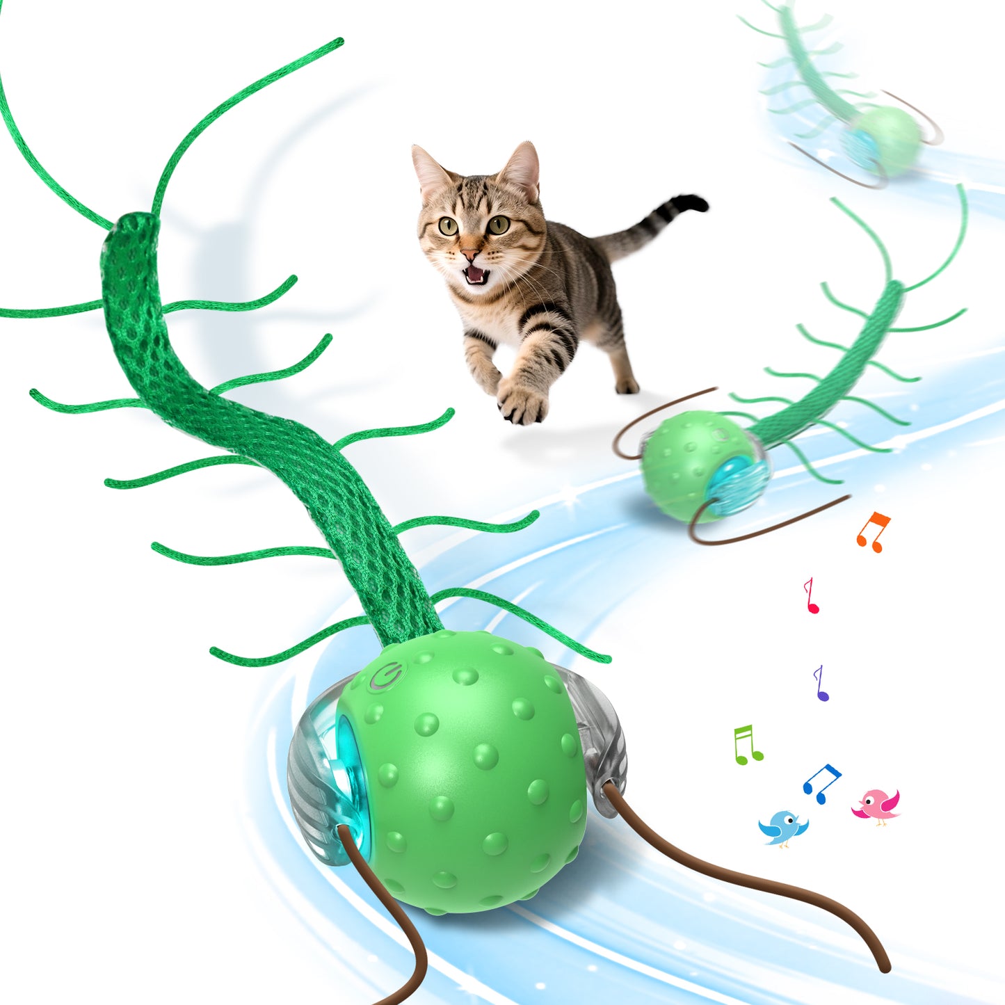 Bentopal Interactive Cat Toy Centipede Ball