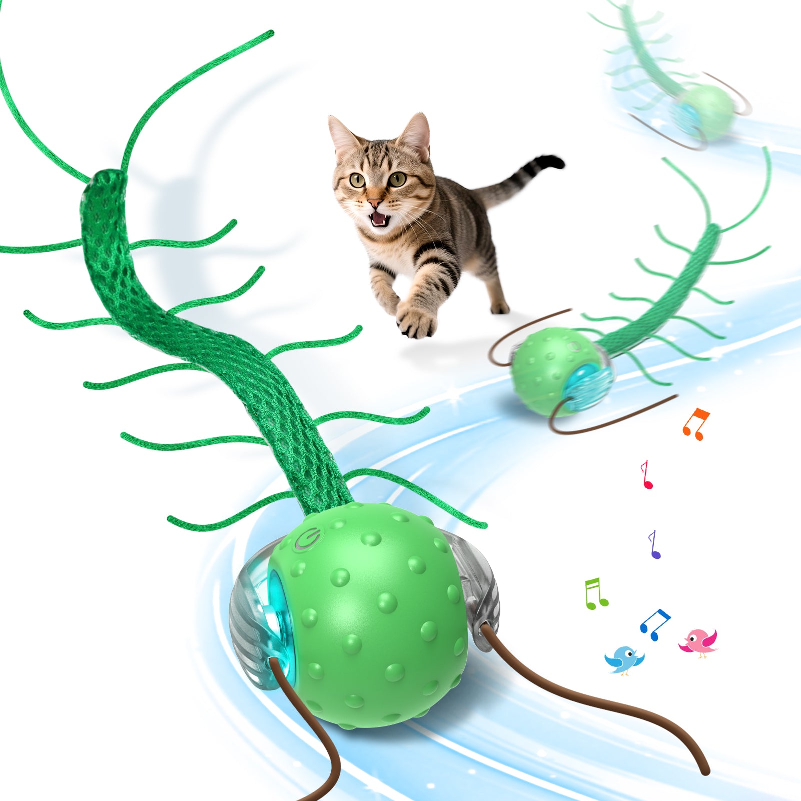 Bentopal Interactive Cat Toy Centipede Ball