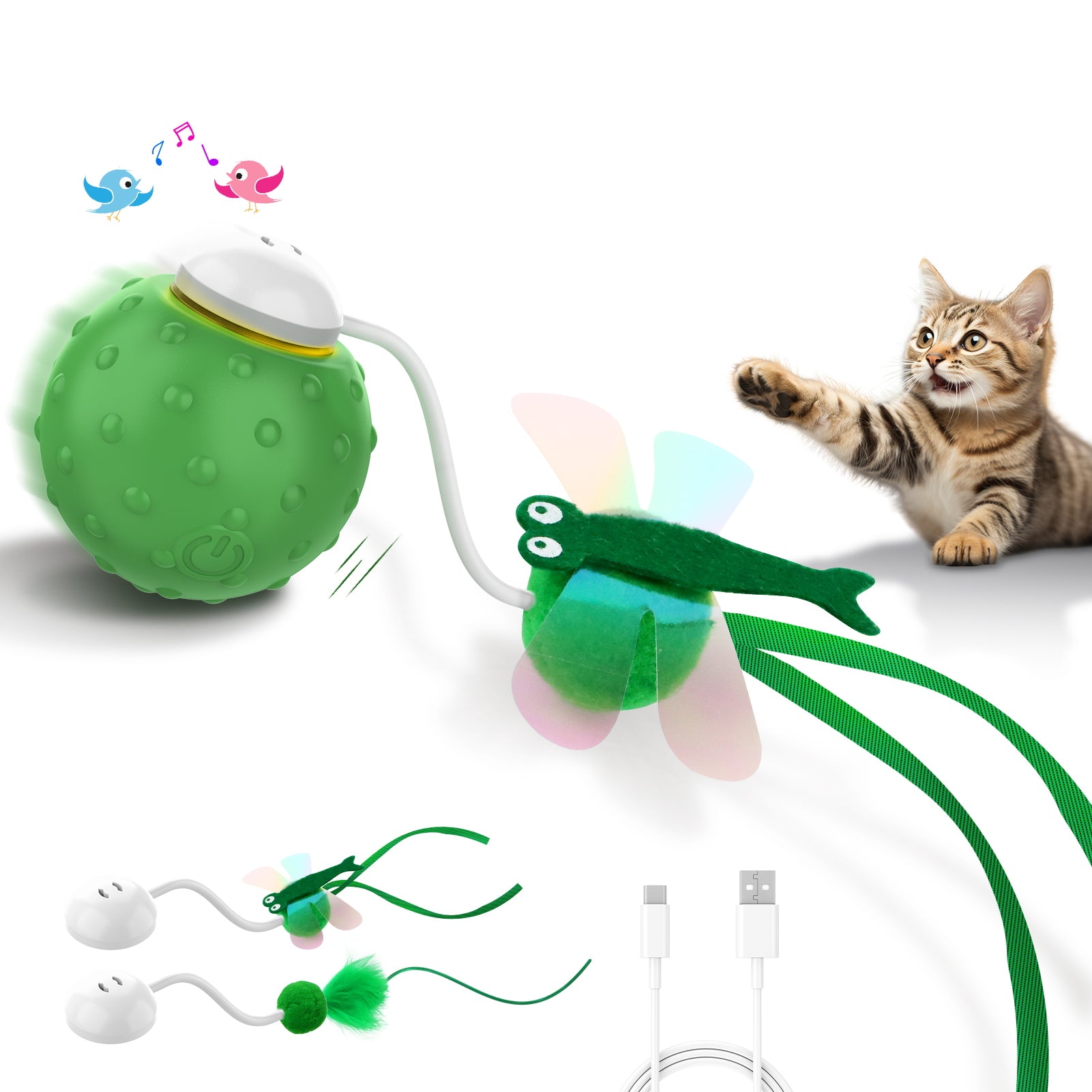 Bentopal Automatic Dragonfly Cat Toy