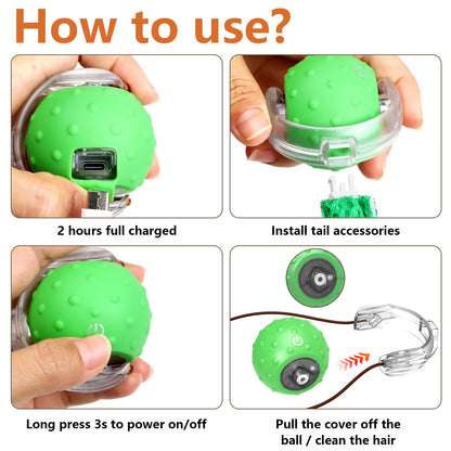 Bentopal Interactive Cat Toy Centipede Ball