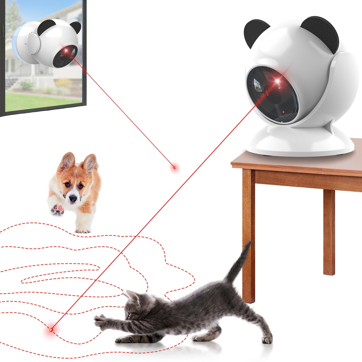 BENTOPAL Quiet Rechargeable Laser Pet Toy