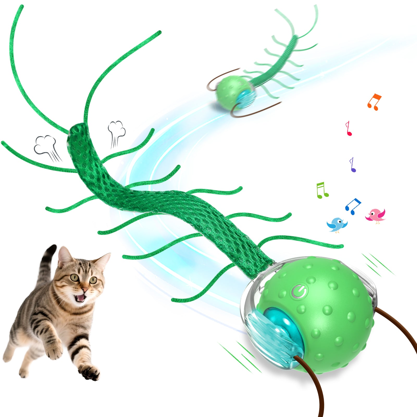 Bentopal Interactive Cat Toy Centipede Ball