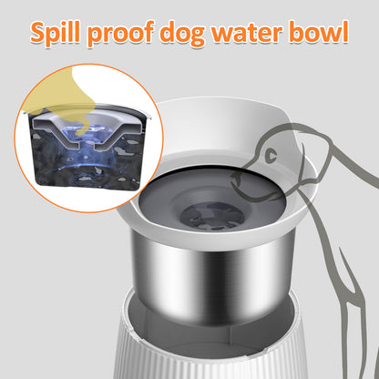 Bentopal Elevated Dog Bowl, Large (15.4 inches tall), with Stand, 4.4-Liter Spill-Proof Dog Water Bowl, Stainless Steel Bowl, Adjustable, Tip-Proof, Non-Slip Pet Water Dispenser (Suitable for Large and Medium-Sized Pets)