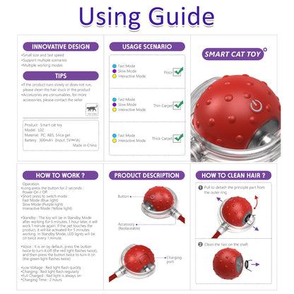 Bentopal Silicone Interactive Cat Toy Ball