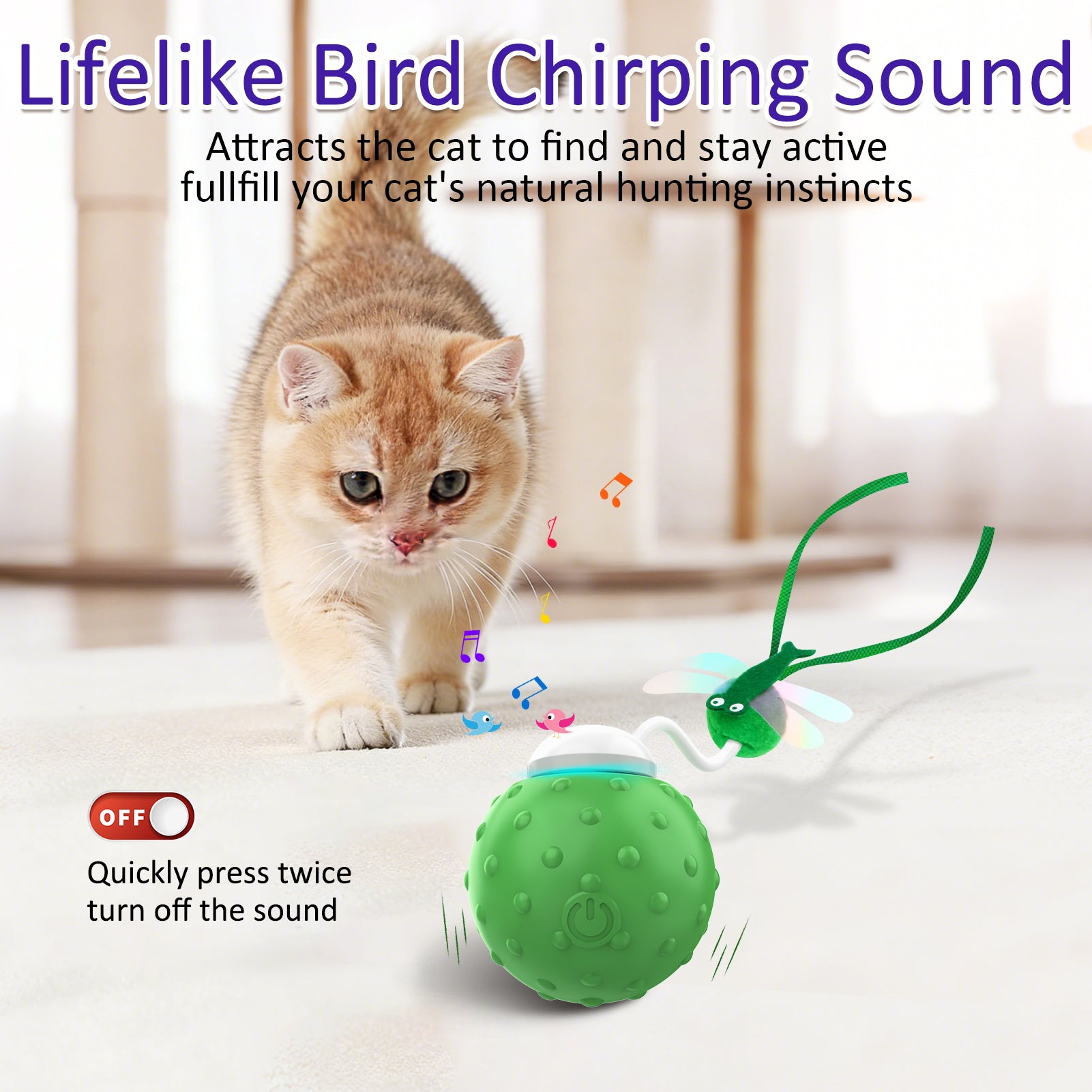 Bentopal Automatic Dragonfly Cat Toy